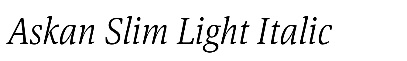 Askan Slim Light Italic